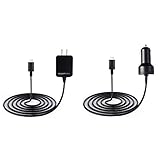AmazonBasics Single Voltage USB Type-C to AC Power Adapter Charger for Nintendo Switch - 6 Foot Cable, Black & Car DC Charger for Nintendo Switch - 6 Foot Cable, Black