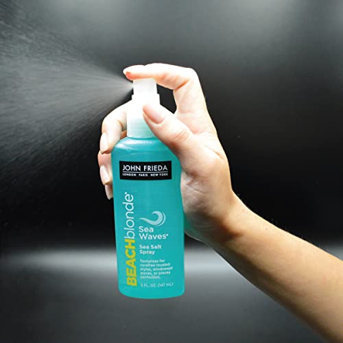 John Frieda Beach Blonde Sea Waves Salt Spray, Wave Texturizing Spray, With Natural Sea Salt To Enhance Wavy Hair For Tousled Volume, 5 Ounce #TOP7