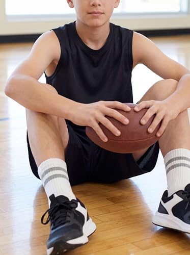 Image of Real Essentials 5 Pack: Boys Mesh Active Tank Tops Athletic Workout Sleeveless Muscle Basketball Sports Dry Fit Teen
