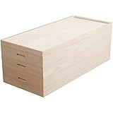 桐衣装箱 セミロング 3段 高さ35cm 桐天然木 日本製 HI-RH0015