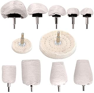 Benavvy 11Pcs Buffing Wheel for Drill, Polishing Wheel Kit with 1/4 inches Hex