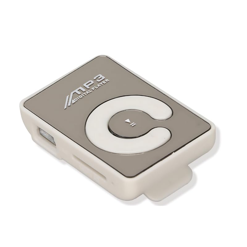 Image of Elevea ( Limited Stock with 15 Years Warranty ) MP3 Portable Music Player, Mini MP3 Back Clip Player with Memory Card Slot, MP3 Player for Sport Running, Kids Students - Silver