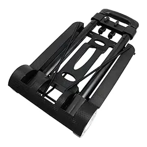 F FABOBJECTS Metal Folding Luggage Cart Hand Truck Luggage Cart Lightweight Luggage Dolly Material Transport Equipments - Black
