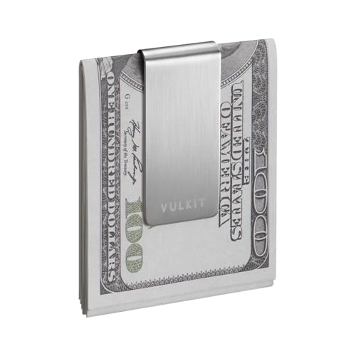 VULKIT Money Clip Stainless Steel Cash Holder EDC Accessories Men's Money Clips