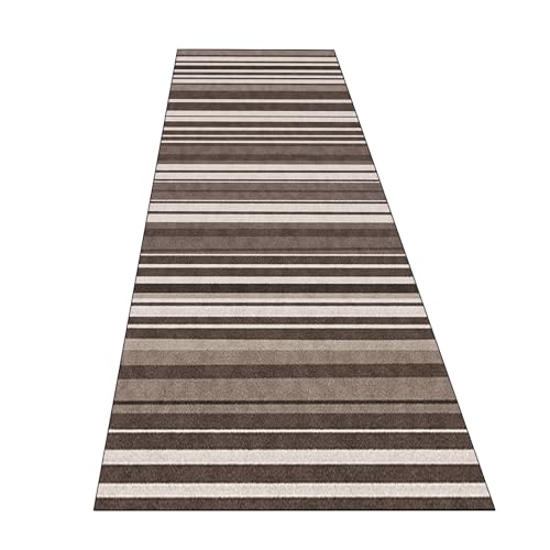 Alfombra larga para pasillo con respaldo TPR resistente y acabado texturizado 4