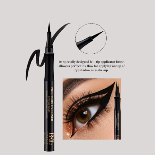 Delineador de ojos BEL London Waterproof Precision - Negro intenso mate miniatura 4