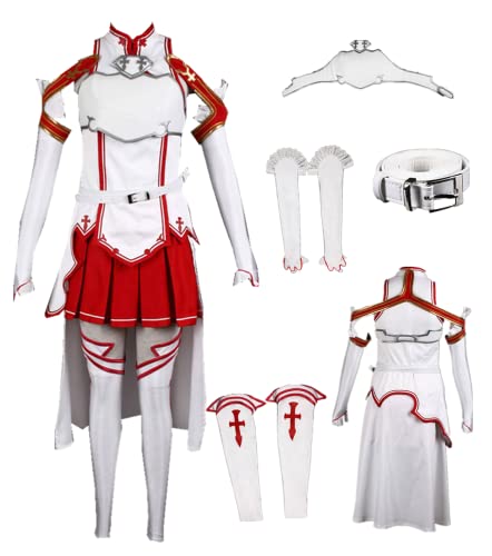 MANMICOS Yuuki Asuna Cosplay Kostüme SAO Erwachsene Weiß Full...