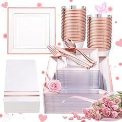 Square Clear Rose Gold
