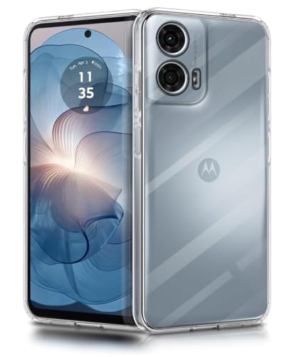 Image of COVERBLACK Soft Rubber Silicone Clear Back Cover for Motorola G24 Power - Transparent