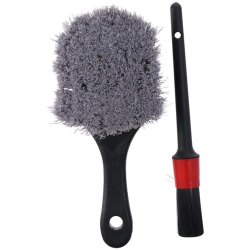 Image of 8 inch Plastic Scrub Brush, Cleaning Brush, Utility Scrub Brush, Plastic Handle, Nylon Bristles, Cleaning, Multi Purpose, Heavy Duty, Outdoor, Wheels and Tires