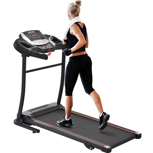 Merax Electric Folding Treadmills for Home 3 Level Incline Treadmill with Pulse Sensors, 2.5 HP Quiet Brushless, 7.5 MPH, 300 lbs Capacity