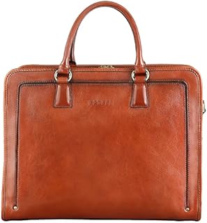 Banuce Full Grains Italian Leather Briefcase for Women Handbags 14 Laptop Business Bags Attache Case Satchel Purses Ladies Work Bag Brown
