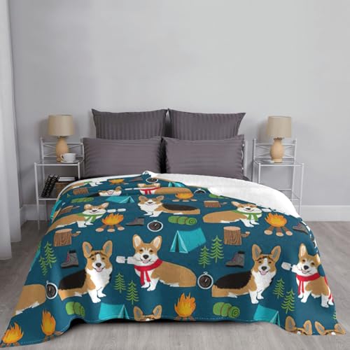 Couverture flanelle Corgi contre le froid du canapé en hiver - 6