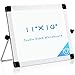Pequeña pizarra blanca de borrado en seco para escritorio de 35 x 28 cm, ARCOBIS, magnética, portátil se puedes dibujar por las dos caras. Con caballete para soporte en escritorio ideal para niños