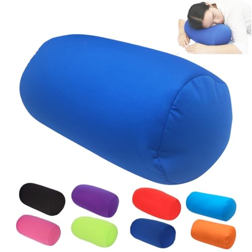 EHOTER Traversin en microbilles 2024 - Essentiels de voyage - Coussin de corps cylindrique - Coussin pour le cou, les bras et le dos - Soutien du dos pour...