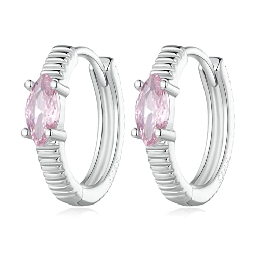 Créoles en argent et zircon rose : le cadeau d'anniversaire idéal pour elle