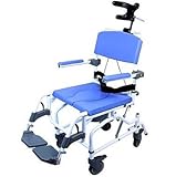 Tilt Shower Commode Bath Toilet Transport Chair with 5' casters 20' Wide Seat Heavy Duty 195