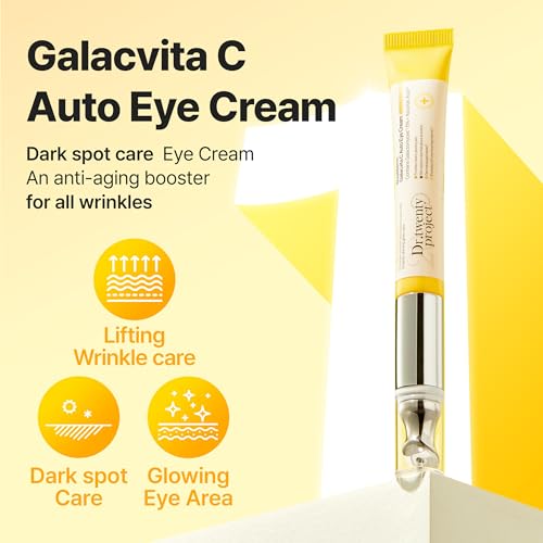 Image of Galacvita C Eye Cream with Vibrating Device for Wrinkle and Dark Spot Care - Glowing, Radiant, Elasticity, Lifting, Smooth, Hydration, Revitalizing - Korean Skincare (20ml 0.6 fl oz)