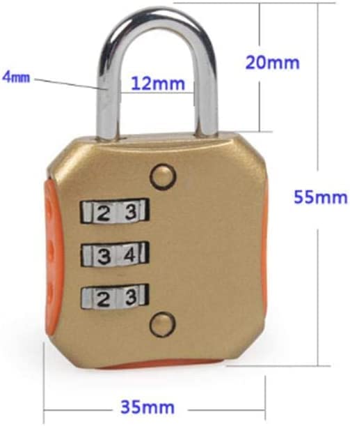 Armadietto a Combinazione, Lucchetto con codice, Lucchetto, Mini Lucchetto con codice, Lucchetto for Bagagli da Viaggio, Lucchetto Piccolo for armadietto 3, Lucchetto con codice Impermeabile