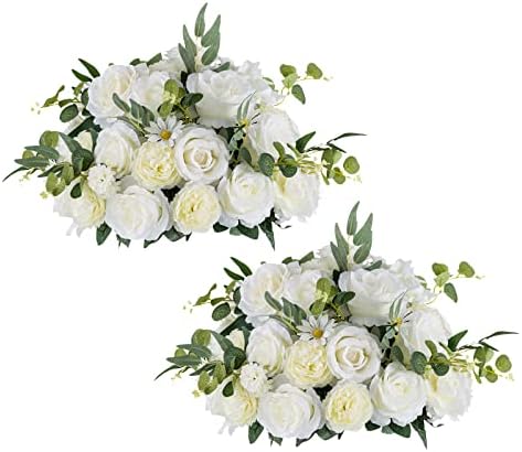 Artificial Rose Flowers Bouquet – 11 Inch Fake Plant Bunch – Wedding Party Home Decor – Dried Look