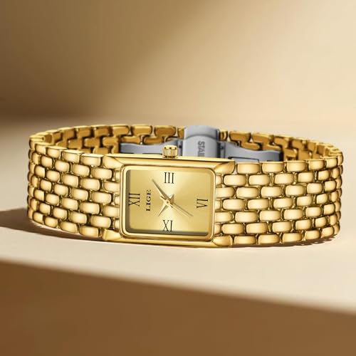 Image of LIGE Watches for Women Luxury Ladies Quartz Wrist Watches with Stainless Steel Bracelet,Waterproof.Womens Casual Fashion Small Watch Bracelet