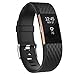 Oumida Bracelet Compatible pour Fitbit Charge 2, Bracelet de Montre pour Homme Femme Bracelet de Sport Silicone Réglable pour Fitbit Charge 2 Grand Petit (sans Montre) (S, A2 Noir)