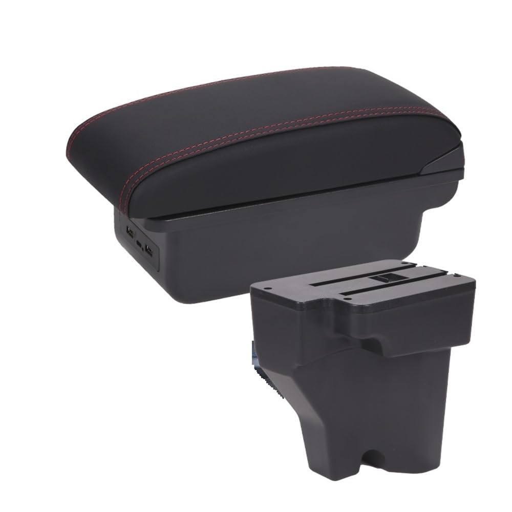 Yulegudi B1 Black Red 3Usb Car Armrests For Hyundai For Venue For I20