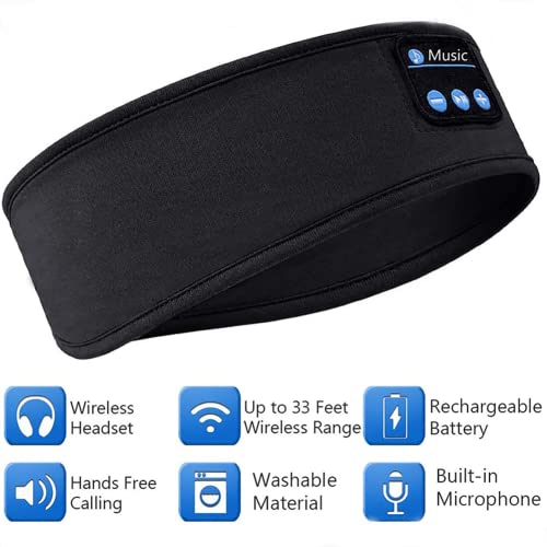 YIFAFA Máscara para dormir Fones de ouvido Bluetooth, Fones de ouvido Bluetooth 5.0 sem fio Máscara