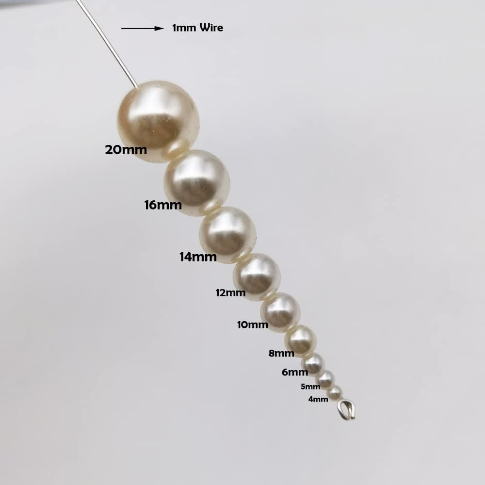 INSPIRELLE 3000pcs 6mm White Art Faux Pearl Beads ABS Round Loose Spacer Beads for DIY Craft Necklaces Bracelets Jewelry Making - Image 4