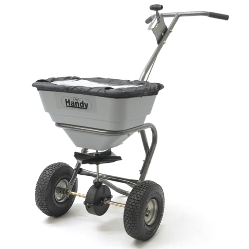 The Handy THS70HDUTY Heavy Duty Garden Spreader or Salt Spreader for Fertiliser, Seed, Easy Build Large 32kg (70lb) Hopper - 2 Year Guarantee
