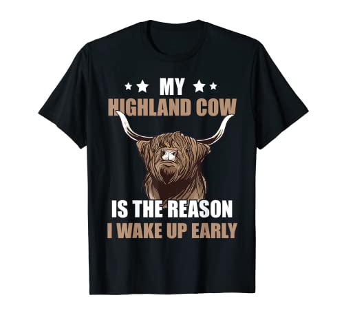 Escocés Highland Ganadero Peludo Escocia Highland Cow Camiseta