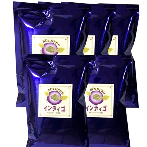 ヘナ 白髪染め オーガニック インディゴ ナチュラル カラー エムズハーブ 天然 無添加 ノンジアミン HQヘナ ハイクオリティ (100g×5個)