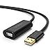 UGREEN 65 Feet USB 2.0 Extension Cable Active Type A Male to Female Repeater Cord for Printer, Oculus Rift, HTC Vive, Keyboard, Game Console, USB Headset, Loudspeaker, scanners, Security Camera 20M