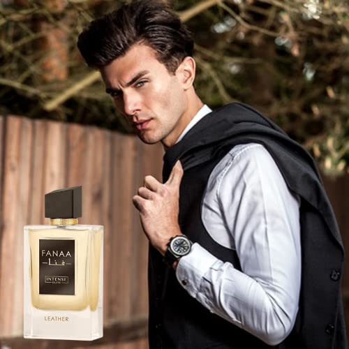 Intense Elite Fanaa Leather For Men Edp, Eau De Parfum Men 100Ml (3.4Oz), Men's Fragnances, Warming & Long-Lasting Perfume For Men, Perfumes Para Hombres, Mandarin & Pepper Perfumes For Men Original. #TOP4
