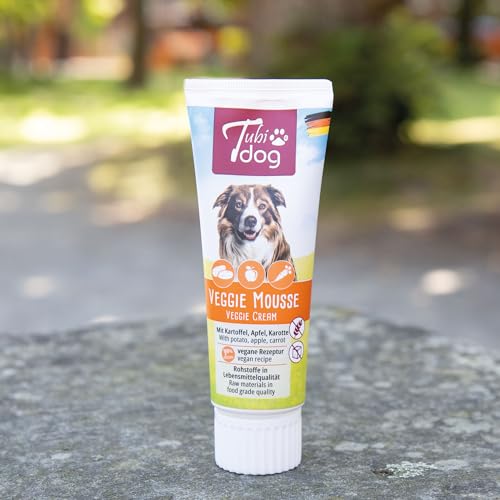 Tubi Dog - Veggie Mousse aus Kartoffel und Gemüse - 3 x 75 g - getreidefrei, Glutenfrei, ohne Zuckerzusatz, nur Nur 2,2% Fett - vegetarisch
