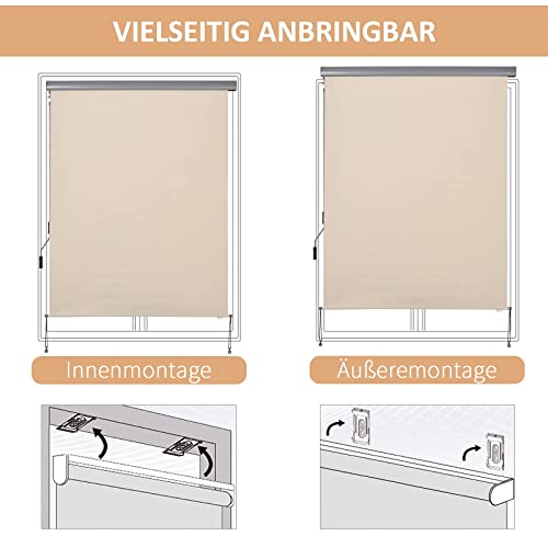 Senkrechtmarkise Outsunny Balkonmarkise Vertikalmarkise