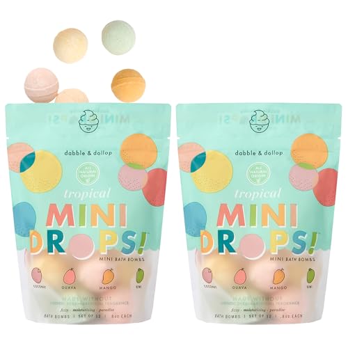 Dabble & Dollop Mini Bath Bombs, 100% Natural...