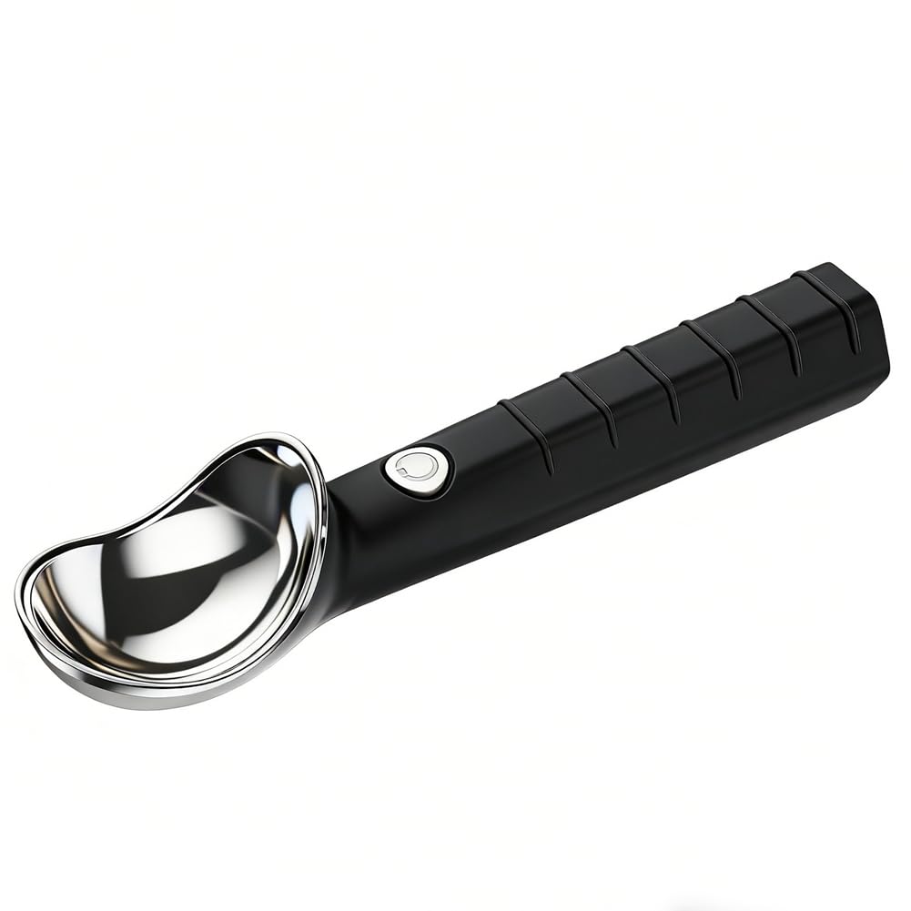 Aundhegrtt Stainless Steel Ice Cream Scoop, Electric Heated Ice Cream Spoon, Self-Melting Ice Cream Ball Scooper