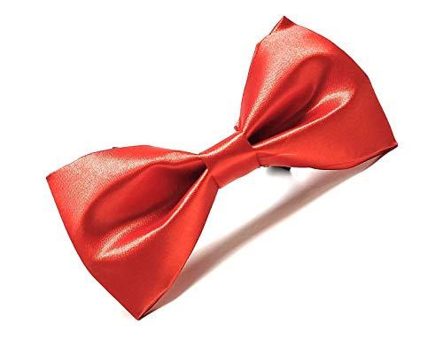 Image of JAGMOOLYA Products The Perfect Classic Satin Pre-Tied Bow Tie Formal Solid Tuxedo Bowtie Adjustable Length Many Colors and Styles Bow for Adults and Children
