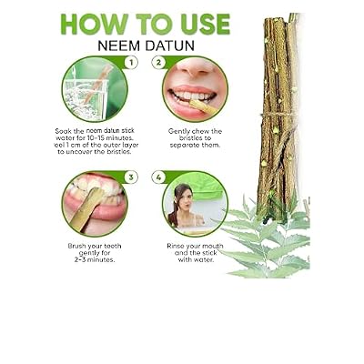 Natural Fresh Neem Datun Stick for Teeth | Nim Twigs for Good Tooth Gems, Relieve Tooth Ache | Chew Sticks Promotes Fresh Breath and Health Pack of 20 pcs.