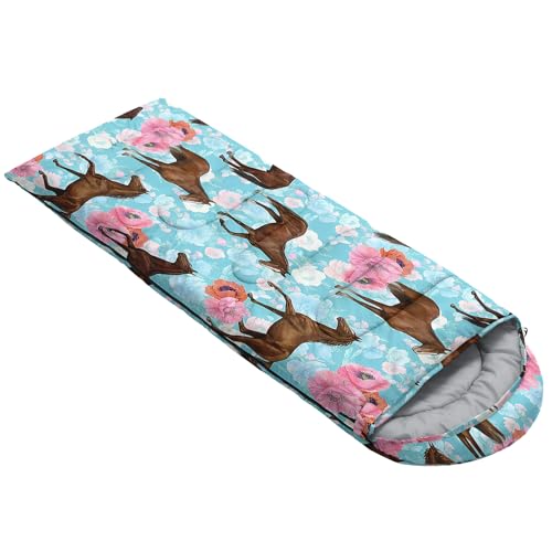 Image of QOOMO Axolotl Cute Camping Sleeping Bags,3 Season Warm & Cool Weather,Lightweight,Waterproof Sleeping Bags for Adults & Kids,Traveling,and Outdoors