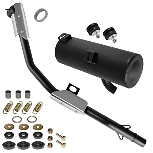 Caltric Exhaust Muffler With Pipe And Gasket Kit Compatible With Polaris Sportsman 500 4X4 1996 1997-2000 #TOP6