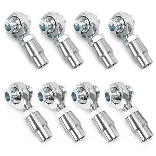3/4 Heim Joints Rod End Kit 750 Chromoly Panhard kit Right and Left Hand Thread with Tube Adapter and Jam Nut for Steering Kit Suspension Traction Bars (4 Pair)