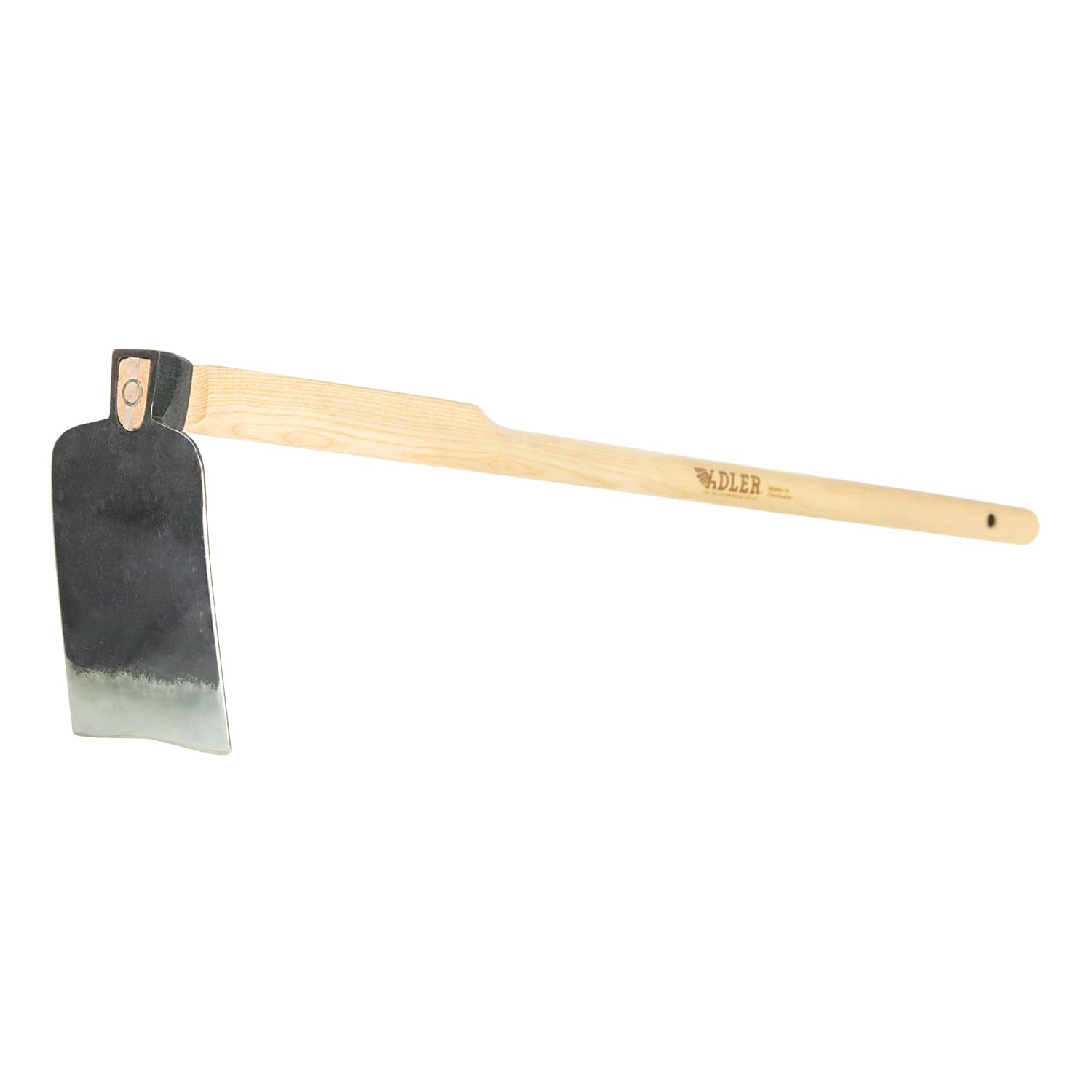 ADLER Feldhacke Gartenhacke – 105/135 cm FSC®-Eschenstiel, geschmiedeter C45-Stahl, Blatt 180x120 mm, Heilbronner Hacke, robust & langlebig, ideal zum Auflockern von Böden (Natur, L - 1350 mm)