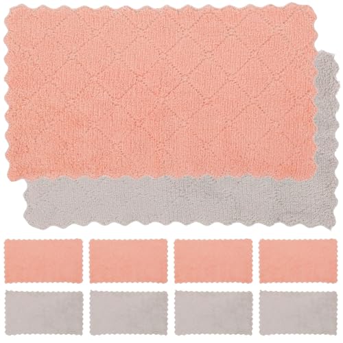 HOODANCOS Set da 10 Strofinacci per la Cucina Riutilizzabili Panni Assorbenti per Lavare i Piatti Stracci per la Pulizia di Pentole e Piani di Lavoro Resistenti e Non Graffianti per Uso