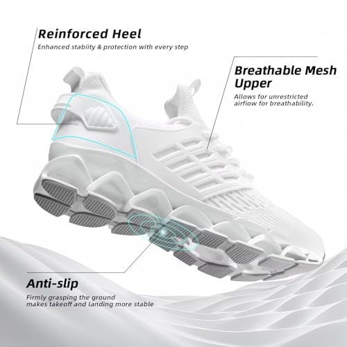 Image of Mens Slip on Walking Running Shoes Blade Tennis Casual Fashion Sneakers Comfort Non Slip Work Sport Athletic Trainer