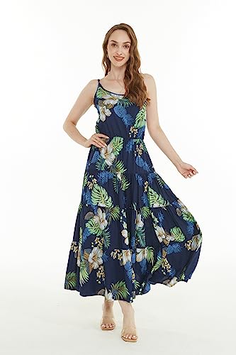 Image of Matchable Family Hawaiian Luau Men Women Girl Boy Clothes in Pineapple Garden Navy
