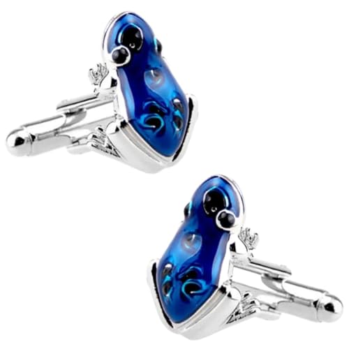ブルー カエル 蛙 カフス カフスボタン カフリンクス n02618