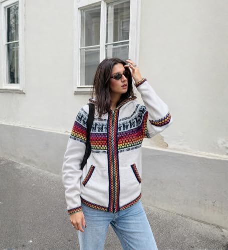 Image of Gamboa Alpaca Cardigan Sweater Women Winter Autumn Sweaters Lightweight