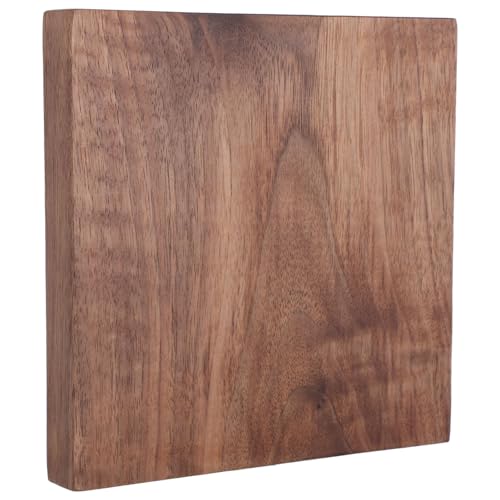 Ciieeo Tablero de Madera de Nogal Natural 15x15x2 Cm para Bricolaje y Decoración Artesanal, Lámina sin Terminar para Proyectos de Carpintería, Madera Dura Resistente y Versátil